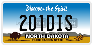 201DIS  license plate in ND