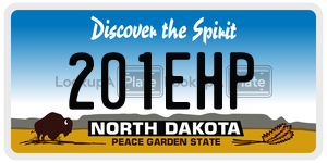 201EHP  license plate in ND