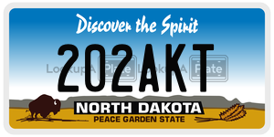 202AKT  license plate in ND