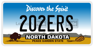 202ERS  license plate in ND