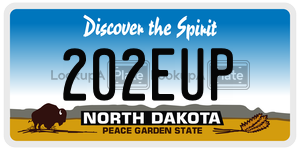 202EUP  license plate in ND