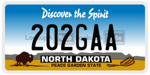 202GAA  license plate in ND
