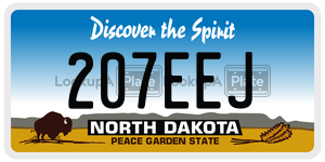 207EEJ  license plate in ND