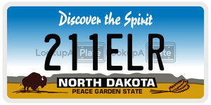 211ELR  license plate in ND