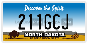 211GCJ  license plate in ND
