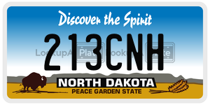 213CNH  license plate in ND