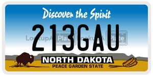 213GAU  license plate in ND