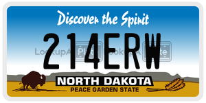 214ERW  license plate in ND