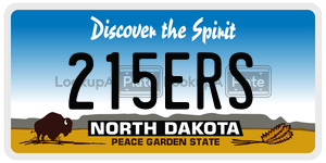 215ERS  license plate in ND