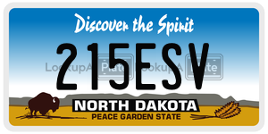 215ESV  license plate in ND