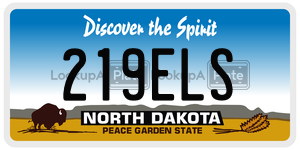 219ELS  license plate in ND