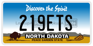 219ETS  license plate in ND