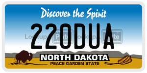 220DUA  license plate in ND