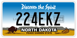224EKZ  license plate in ND