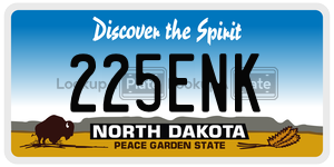 225ENK  license plate in ND