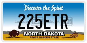 225ETR  license plate in ND