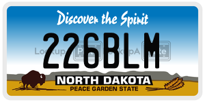 226BLM  license plate in ND