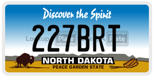 227BRT  license plate in ND