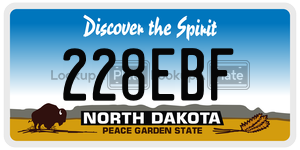 228EBF  license plate in ND