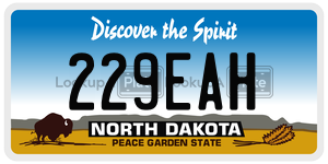 229EAH  license plate in ND