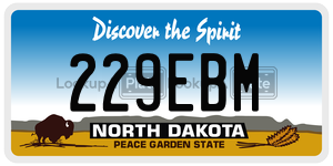 229EBM  license plate in ND