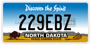 229EBZ  license plate in ND