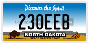 230EEB  license plate in ND