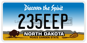 235EEP  license plate in ND
