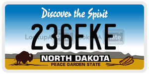 236EKE  license plate in ND