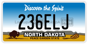 236ELJ  license plate in ND