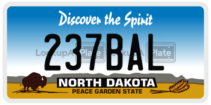 237BAL  license plate in ND