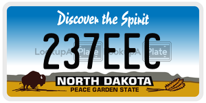237EEC  license plate in ND