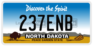 237ENB  license plate in ND