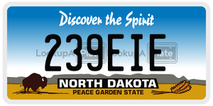 239EIE  license plate in ND