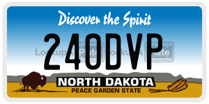240DVP  license plate in ND