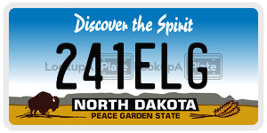 241ELG  license plate in ND
