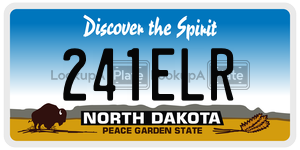 241ELR  license plate in ND