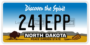 241EPP  license plate in ND