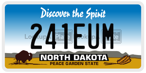 241EUM  license plate in ND