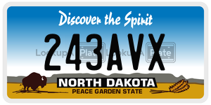 243AVX  license plate in ND