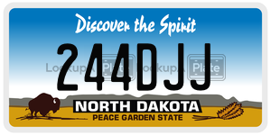 244DJJ  license plate in ND