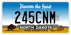 245CNM  license plate in ND