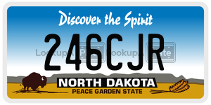 246CJR  license plate in ND