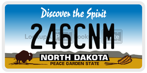 246CNM  license plate in ND