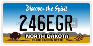 246EGR  license plate in ND