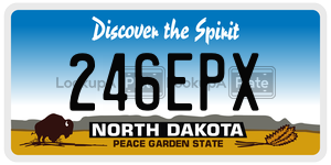 246EPX  license plate in ND