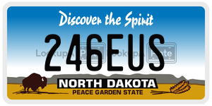 246EUS  license plate in ND