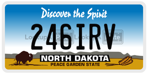 246IRV  license plate in ND
