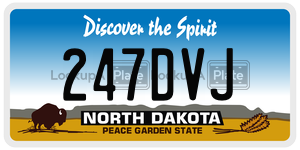 247DVJ  license plate in ND