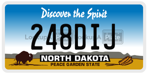 248DIJ  license plate in ND